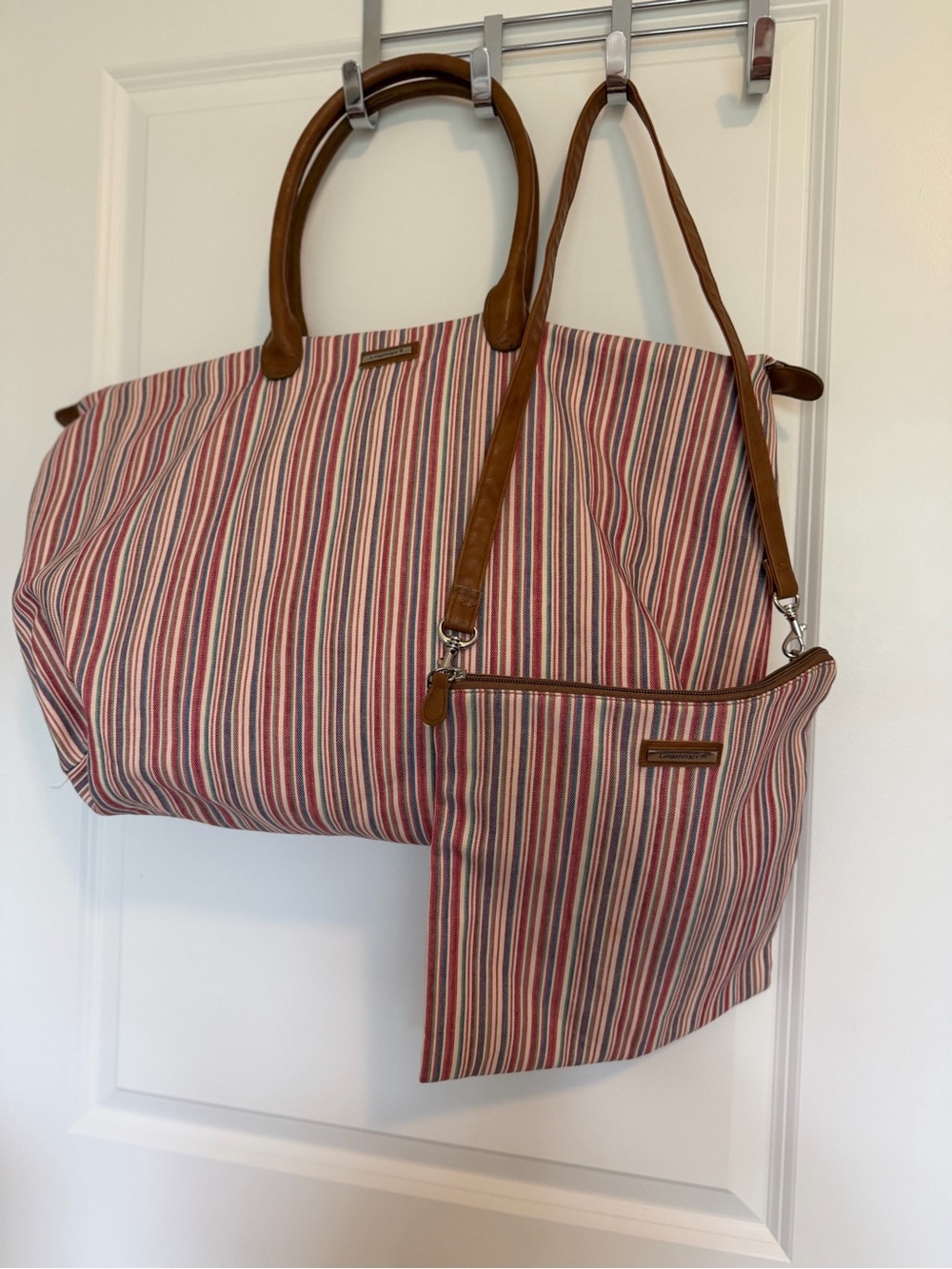 Longaberger NWOT Travel Duffle and Cross Body Bag Set! 11.5x10.5. And 17x13
